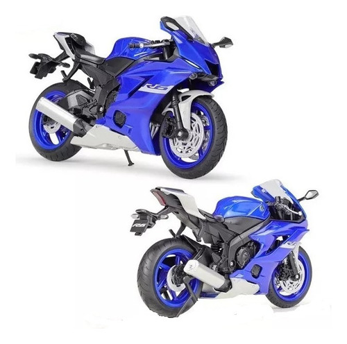 Yamaha R6 1:12 Miniatura Metal Moto Con Soporte De Pie