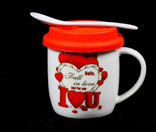 Taza Rj313 Con Tapa Roja 14 Febrero Madres