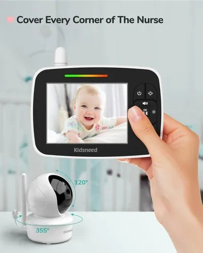 Imagen 4 de 6 de Video Monitor Digital Para Bebes Kidsneed Sm35ptz Audio Cn