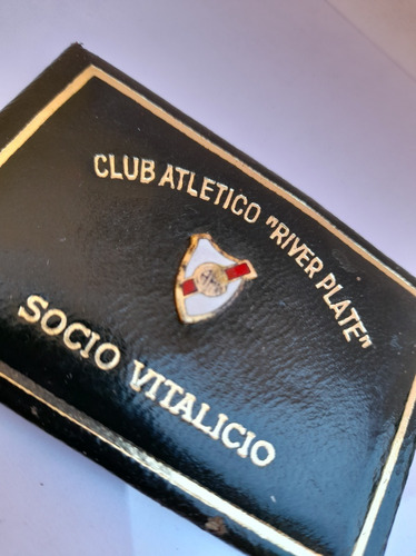 Antiguo Carnet River Plate - Socio Vitalicio - Firma Davicce