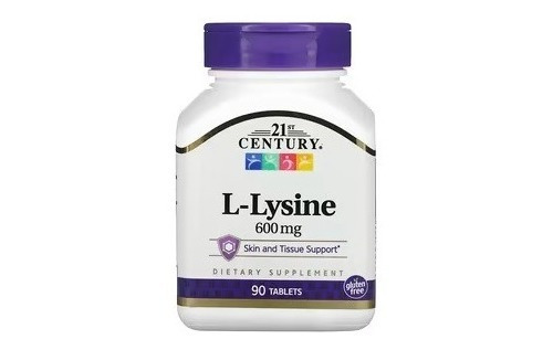 21st Century | L-lysine I 600mg I 90 Comprimidos I Importado