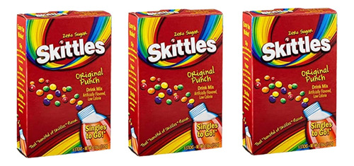 Skittles Original Punch Singles To Go Pack De 3 (6 Unidades)