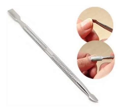 Repujador Empuja Cuticula 2 En 1 Acero Inox Uñas Nail