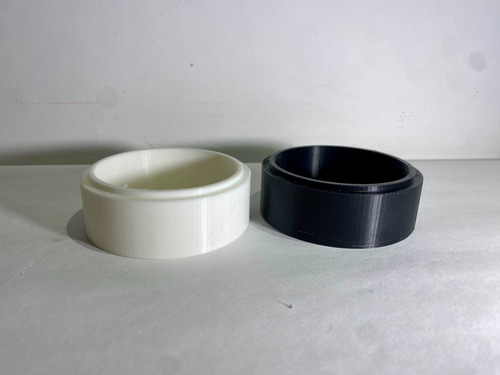 Maceta De Escritorio Impresa 3d En Plástico Negro Negra Con Plato