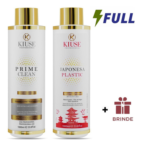 Kit Progressiva Japonesa Plastic Kiuse Cosméticos + Brinde