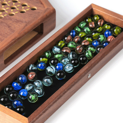 Juego De Damas Chinas De Madera Con Cajón De Almacenamiento