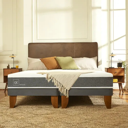 Cama Europea King Cic Ortopedic + Set Milán + Almohadas