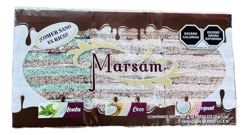 Alegria De Amaranto Marsam 24pz De 19.17g Menta Coco Yogurt