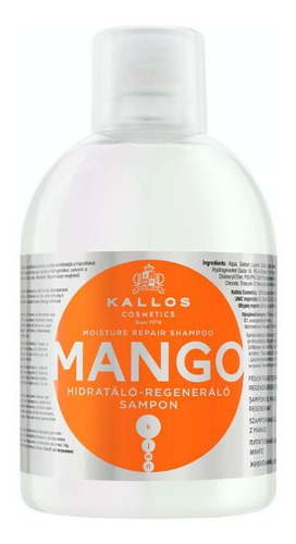Kallos Shampoo Mango 1000ml Con Aceite De Mango