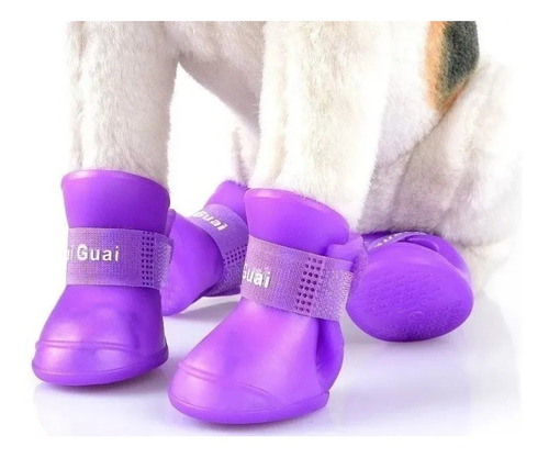 Zapatos En Silicona Para Mascotas Antilluvia Goma Talla L