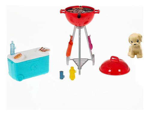 Barbie Mini Playset Churrasqueira Com Pets Grg75 Mattel