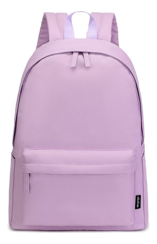 Mochila Unisex Ligera Y Casual Para La Escuelasólido-lila