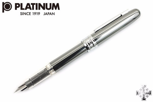 Pluma Fuente Platinum. Gris. Punto F. Tipo Lamy Al-s