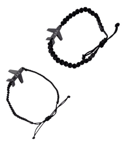 Pulseras Para Pareja Personalizadas Aviones Novios Regalo