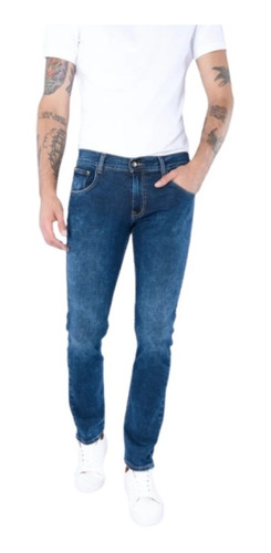 Pantalon Oggi Jeans De Mezclilla Skinny Hombre Moto 01941149