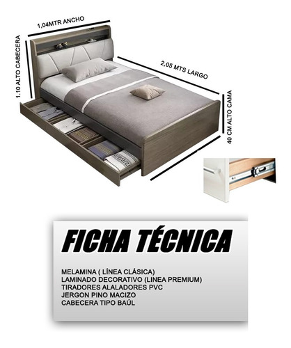 Imagen 6 de 6 de Cama Moderna Juvenil Md Inv-1009 - B1 Junior Class