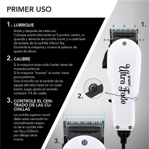Imagen 10 de 10 de Maquina Corta Pelo Profesional B Way Ultra Fade Corte A 0