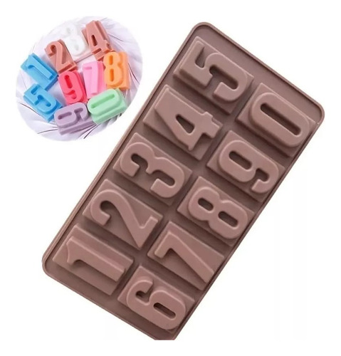 Molde De Silicona Para Chocolates En Forma De Números