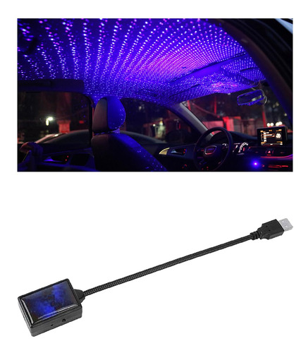 Luz Nocturna Led Usb Ajustable Proyector Estrellas Automóvil