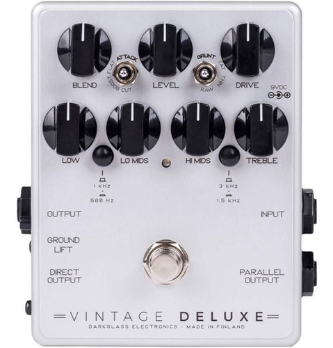 Pedal preamplificador Darkglass Vintage Deluxe para bajo, color blanco