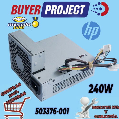 Imagen 3 de 8 de Fuente Poder Hp 611481-001 240w Para Hp Pro 6000 Elite 8000
