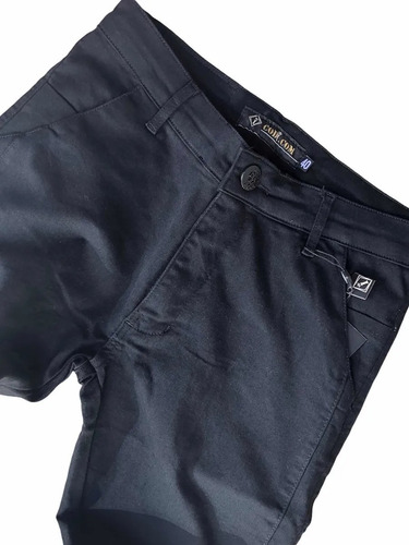Imagem 4 de 6 de Calça Alfaiataria Sarja Social Skinny Masculina Com Elastano