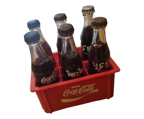 Engradado Coca Cola - Miniatura  - Anos 80 (1 L)