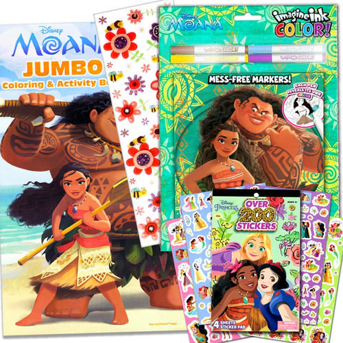 Paquete De Libros Para Colorear Y Actividades Disney Moana B
