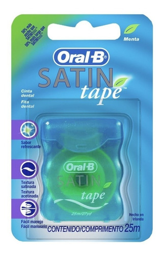 Hilo Cinta Dental Oral-b Satin Tape Menta 25 Metros