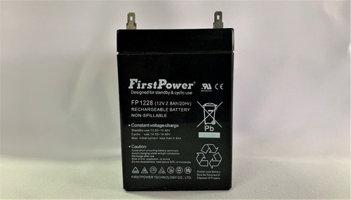 Bateria Seca Recargable 12 V 2.8 Ah Sellada Marca Firstpower