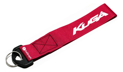 Llavero Cinta 20 X 4 Cm Ford Kuga Rojo