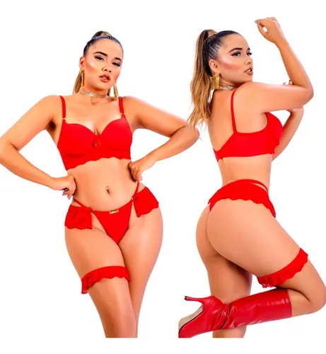 Nualge Fashion Conjunto de Lingerie Sexy Sensual Atacado Moda Intima