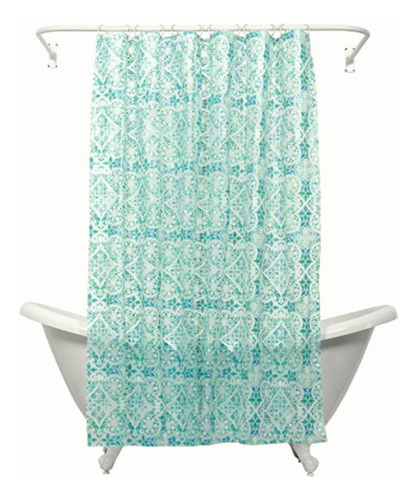 Zenna Home, India Ink Morocco Peva Shower Curtain Liner,