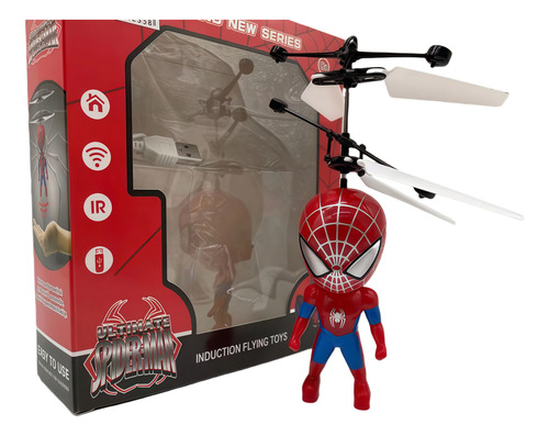 Juguete Volador Spiderman Con Sensor De Infrarrojos Rojo