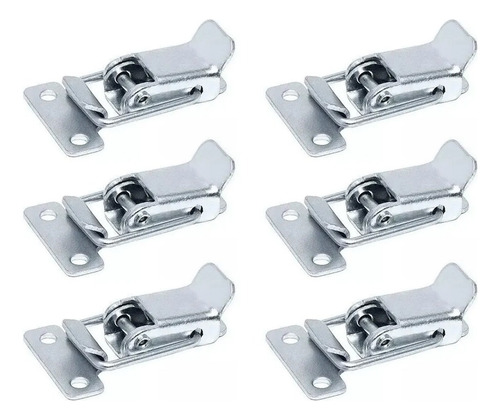 Kit Com 6 Fecho Engate Rápido Pressão Peq 4cm Zincado Fe/e8