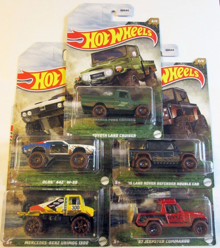 Hot Wheels Toyota Land Cruiser Set Completo 5 Carros E:1/64 