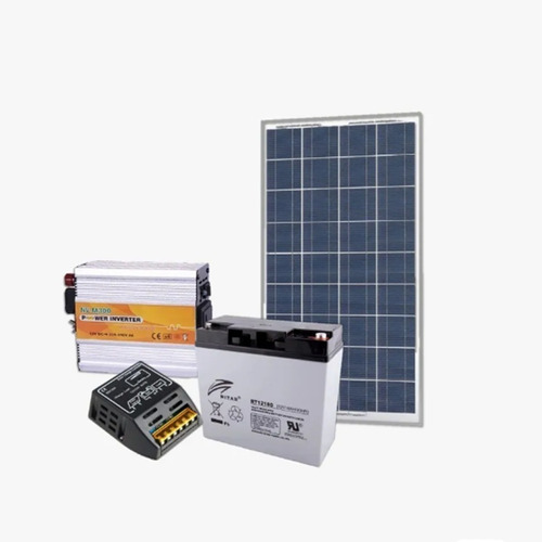 Kit Solar + Panel Solar 100w + Inversor 300w + Batería 65ah