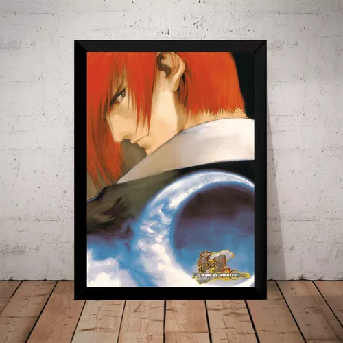 Placa Quadro A3 Em Mdf The King Of Fighters Iori Yagami