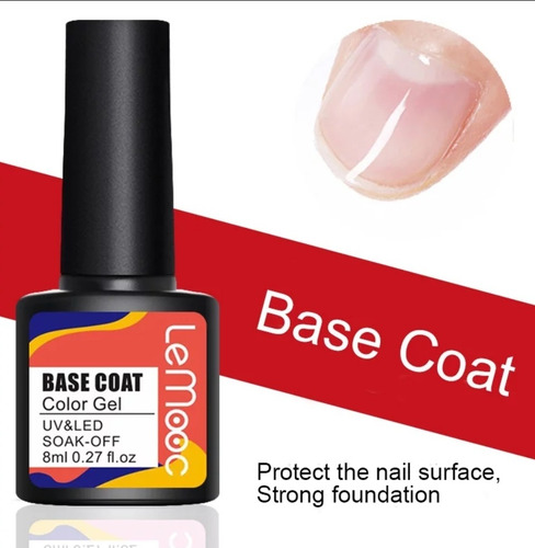 Pack Base Coat + Top Coat + Top Matt Efecto Mate Lemooc