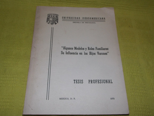 Tesis Profesional De Psicología - Universidad Iberoamericana