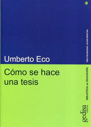 comprar Libro Como Se Hace Una Tesis - Eco, Umberto