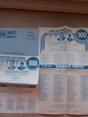 Elecciones 1984 Lista 900  Partido Nacional