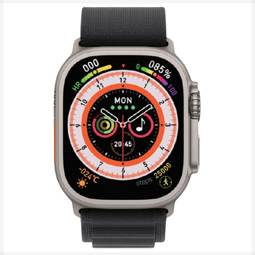 Smartwatch Max Watch Ultra Series 8 Alpine + Brind Cor Da Caixa Preto Desenho Da Pulseira Sport Alpine Nylon
