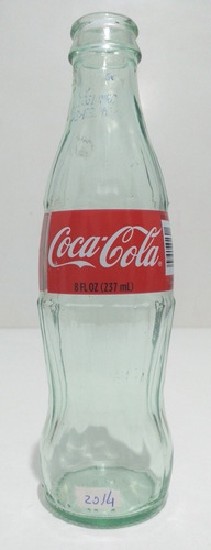 Coca Cola Botella De México 237cm Vidrio 2014 - Envíos (111)