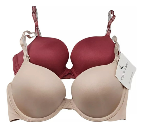 Pack 2 Brasier Calvin Klein Con Push Up Tirantes Convertible
