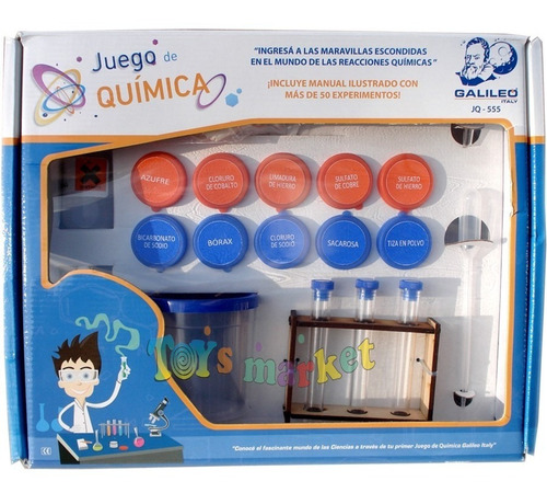 Imagen 1 de 6 de Juego De Quimica Galileo Incluye Manual Con 60 Experimentos