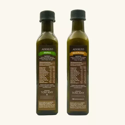 Aliño de mostaza con aceite de albahaca - Sin conservantes