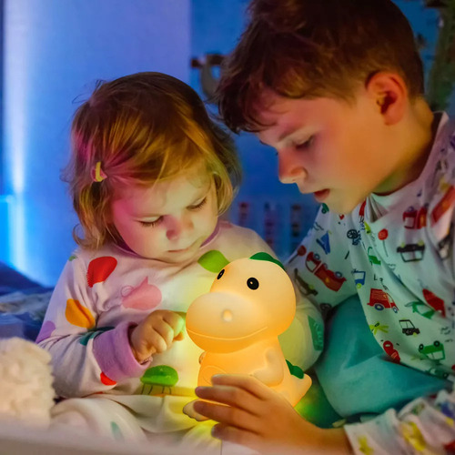 Lámpara De Noche Luz De Dinosaurios Remoto Ajustable