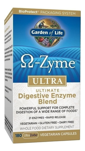 Enzimas Digestivas Mezcla Superior Omegazyme Garden Life 180