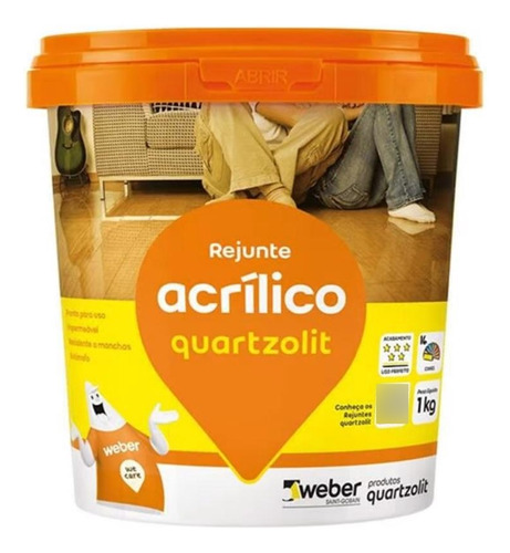 Rejunte Acrilíco Flexível 1 Kg Quartzolit Cinza Outono